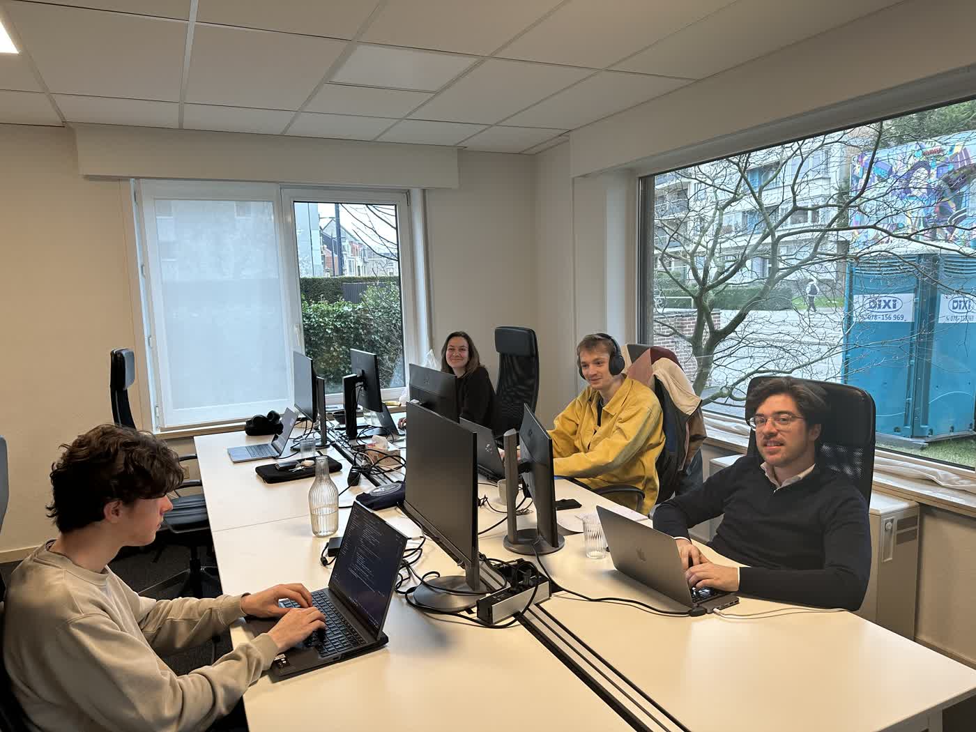 Desks in Ghent, mid-sprint