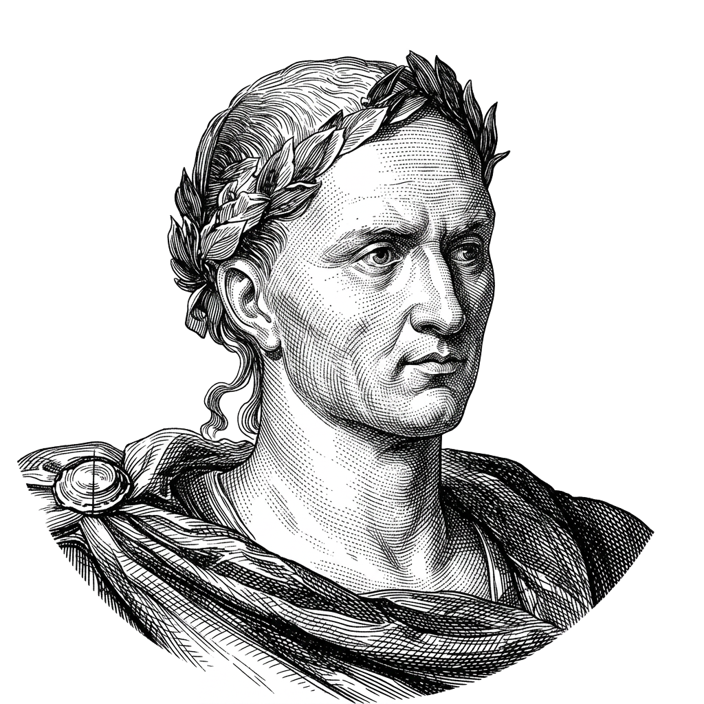 Engraved portrait of Marcus Tullius Tiro